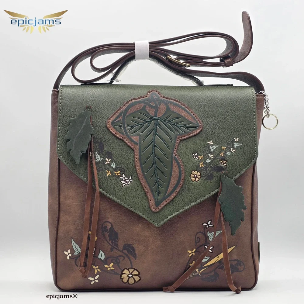 Her Universe The Lord Of The Rings Lorien Leaf Messenger Brown Crossbody Bag New